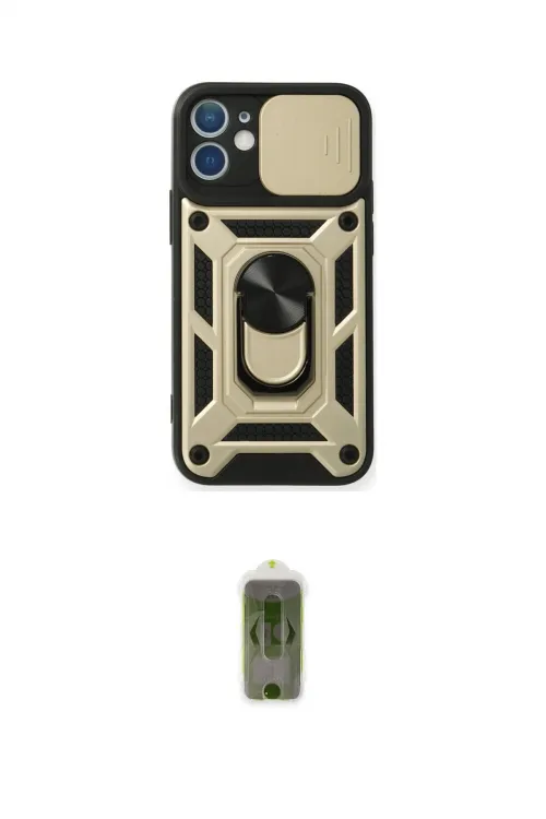 ieg™ iPhone 12 Kılıf Ahenk Klasik - Siyah Joko Magic 5D Hayalet Cam