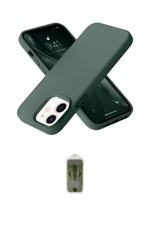 ieg™ iPhone 12 Kılıf Ahenk Serisi - Siyah Joko Magic 5D Hayalet Cam