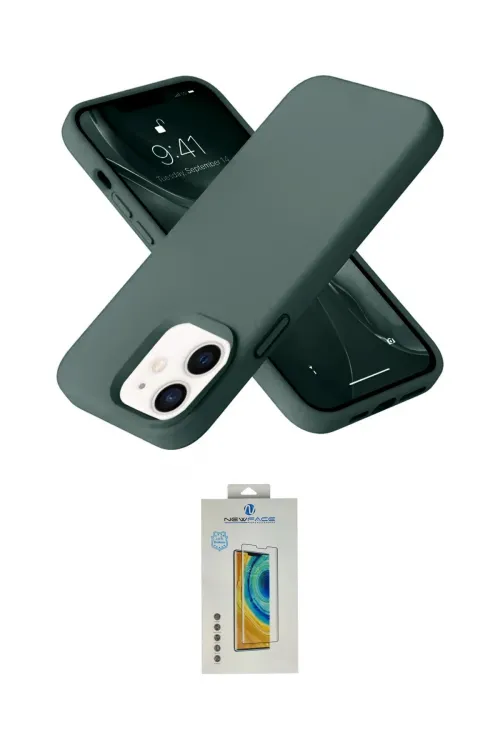 ieg™ iPhone 12 Kılıf Ahenk Serisi - Siyah Polymer Nano Ekran Koruyucu