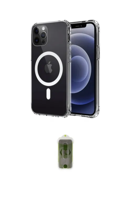 ieg™ iPhone 12 Kılıf Ahenk Yansıma Prime - Siyah Joko Magic 5D Hayalet Cam
