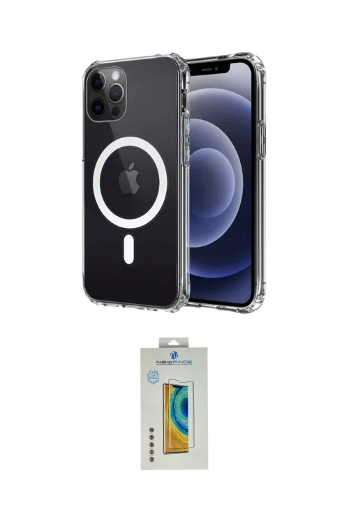 ieg™ iPhone 12 Kılıf Ahenk Yansıma Prime - Siyah Polymer Nano Ekran Koruyucu