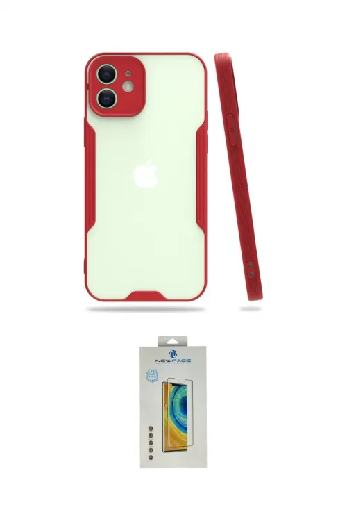 ieg™ iPhone 12 Kılıf Atlas Asil Serisi - Siyah Polymer Nano Ekran Koruyucu
