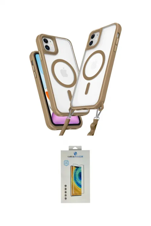 ieg™ iPhone 12 Kılıf Atlas Doku Koleksiyonu - Siyah Polymer Nano Ekran Koruyucu
