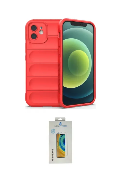 ieg™ iPhone 12 Kılıf Atlas Koleksiyonu - Siyah Polymer Nano Ekran Koruyucu