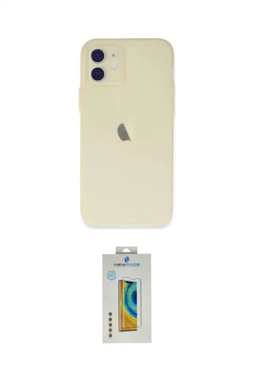 ieg™ iPhone 12 Kılıf Atlas Minimal Prime - Siyah Polymer Nano Ekran Koruyucu