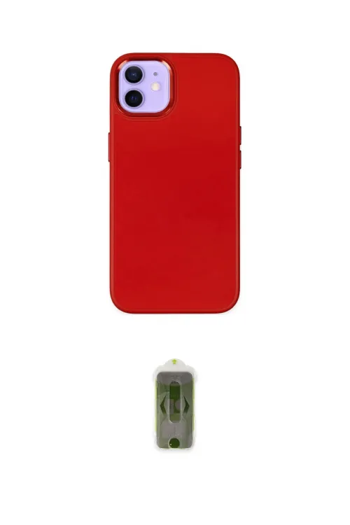 ieg™ iPhone 12 Kılıf Çekirdek Çizgi - Siyah Joko Magic 5D Hayalet Cam