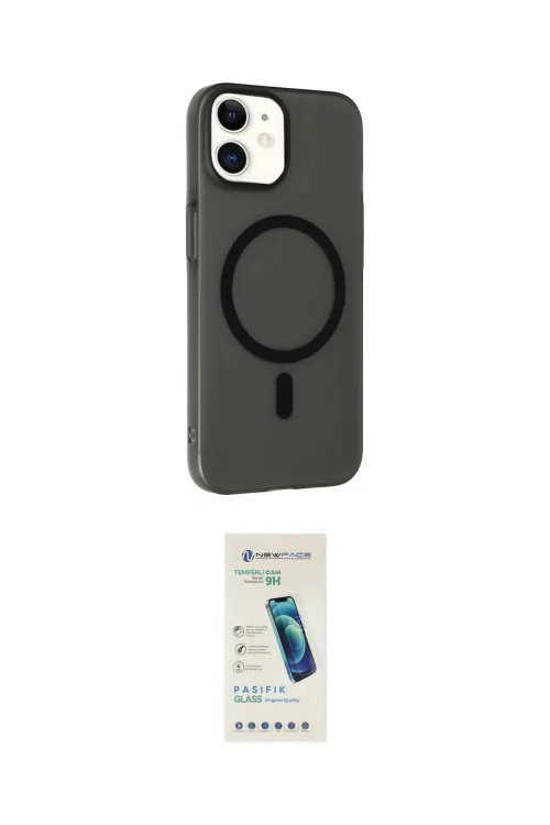 ieg™ iPhone 12 Kılıf Çekirdek Modern Prime - Şeffaf Pasifik Cam Ekran Koruyucu