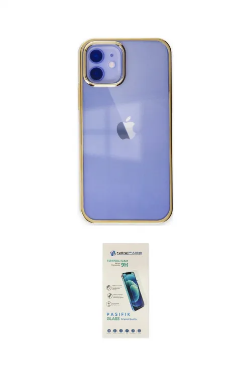 ieg™ iPhone 12 Kılıf Doruk Doku Prime - Şeffaf Pasifik Cam Ekran Koruyucu