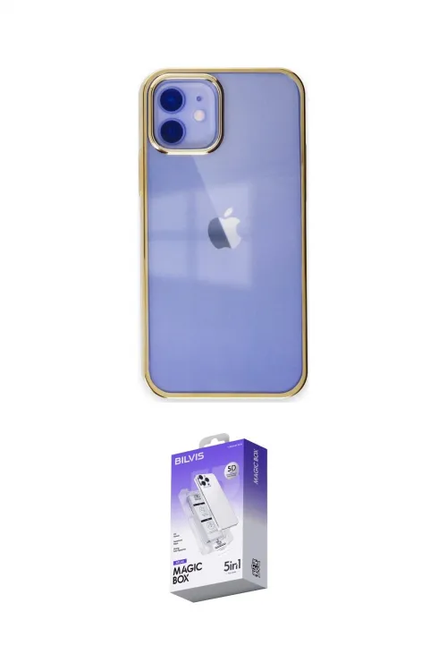 ieg™ iPhone 12 Kılıf Doruk Doku Prime - Siyah Bilvis 5in1 3D Magic Cam Ekran Koruyucu