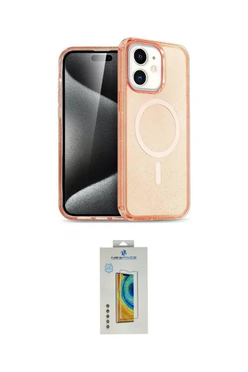 ieg™ iPhone 12 Kılıf Eksen Doku Koleksiyonu - Siyah Polymer Nano Ekran Koruyucu