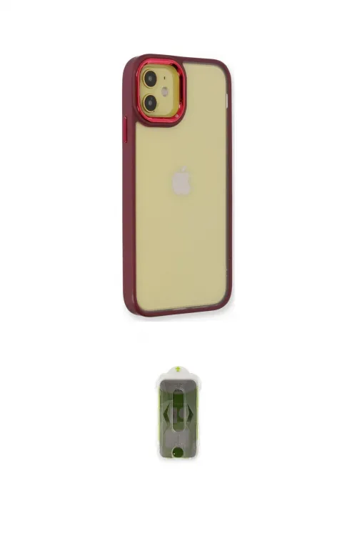 ieg™ iPhone 12 Kılıf Eksen Doku Prime - Siyah Joko Magic 5D Hayalet Cam