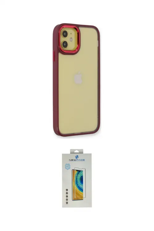 ieg™ iPhone 12 Kılıf Eksen Doku Prime - Siyah Polymer Nano Ekran Koruyucu