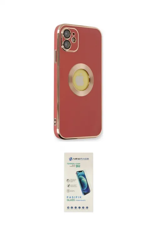 ieg™ iPhone 12 Kılıf İz Form Serisi - Şeffaf Pasifik Cam Ekran Koruyucu