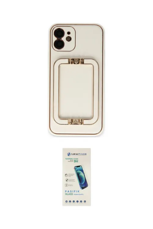 ieg™ iPhone 12 Kılıf Kozmos Minimal Prime - Şeffaf Pasifik Cam Ekran Koruyucu