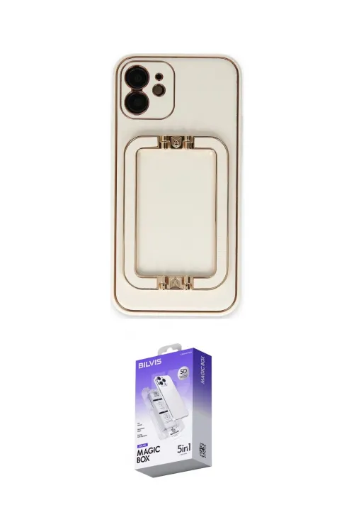 ieg™ iPhone 12 Kılıf Kozmos Minimal Prime - Siyah Bilvis 5in1 3D Magic Cam Ekran Koruyucu