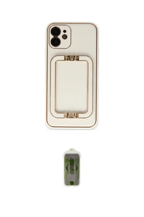 ieg™ iPhone 12 Kılıf Kozmos Minimal Prime - Siyah Joko Magic 5D Hayalet Cam