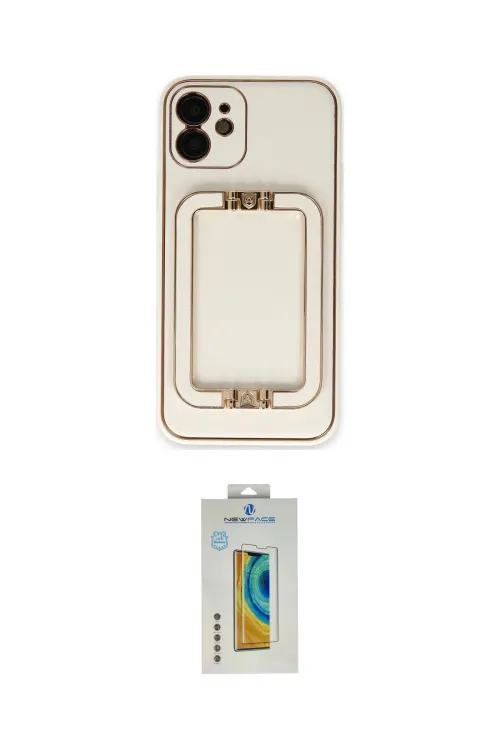 ieg™ iPhone 12 Kılıf Kozmos Minimal Prime - Siyah Polymer Nano Ekran Koruyucu