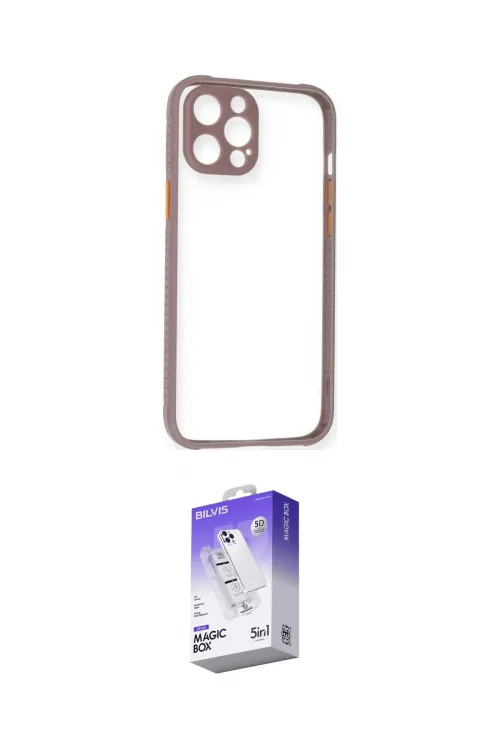 ieg™ iPhone 12 Kılıf Nova Asil Özel Seri - Siyah Bilvis 5in1 3D Magic Cam Ekran Koruyucu