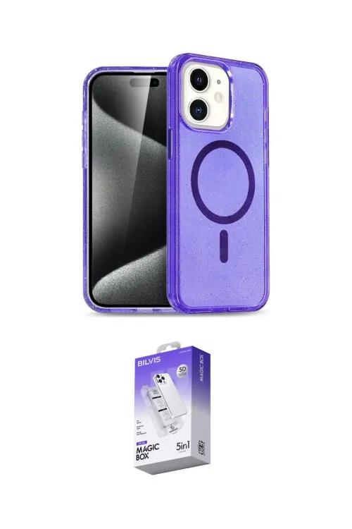 ieg™ iPhone 12 Kılıf Nova Asil Prime - Siyah Bilvis 5in1 3D Magic Cam Ekran Koruyucu