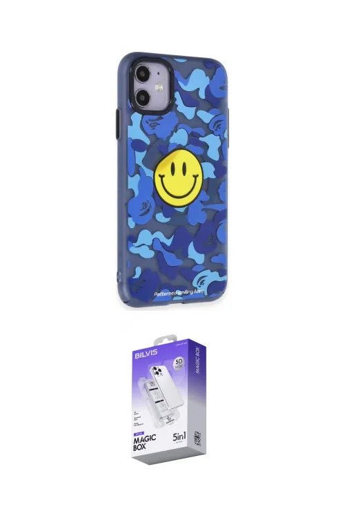 ieg™ iPhone 12 Kılıf Nova Doku Koleksiyonu - Siyah Bilvis 5in1 3D Magic Cam Ekran Koruyucu