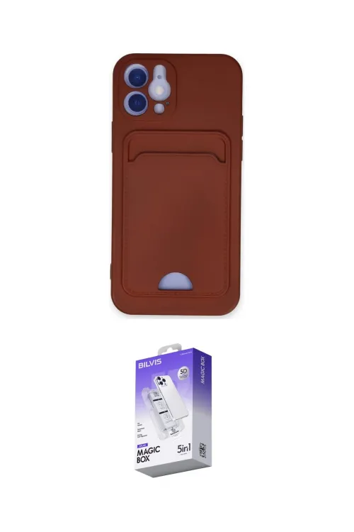 ieg™ iPhone 12 Kılıf Vadi Çizgi Prime - Siyah Bilvis 5in1 3D Magic Cam Ekran Koruyucu