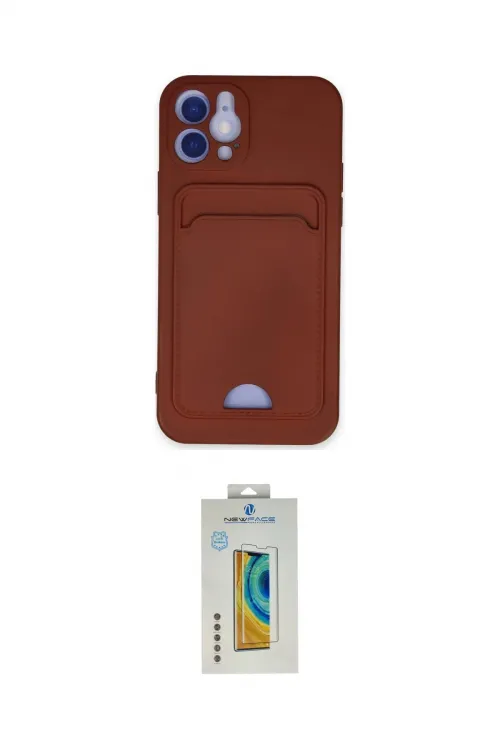 ieg™ iPhone 12 Kılıf Vadi Çizgi Prime - Siyah Polymer Nano Ekran Koruyucu