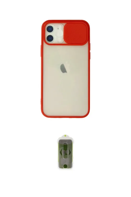 ieg™ iPhone 12 Kılıf Vadi Çizgi - Siyah Joko Magic 5D Hayalet Cam