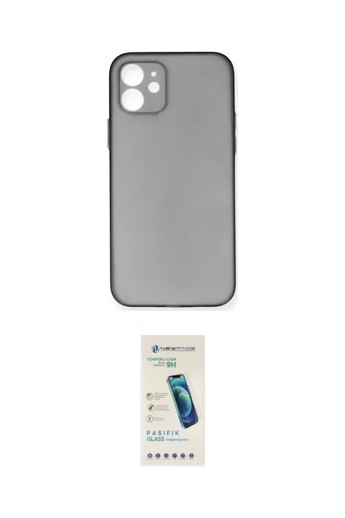 ieg™ iPhone 12 Kılıf Yadigar Yansıma Serisi - Şeffaf Pasifik Cam Ekran Koruyucu