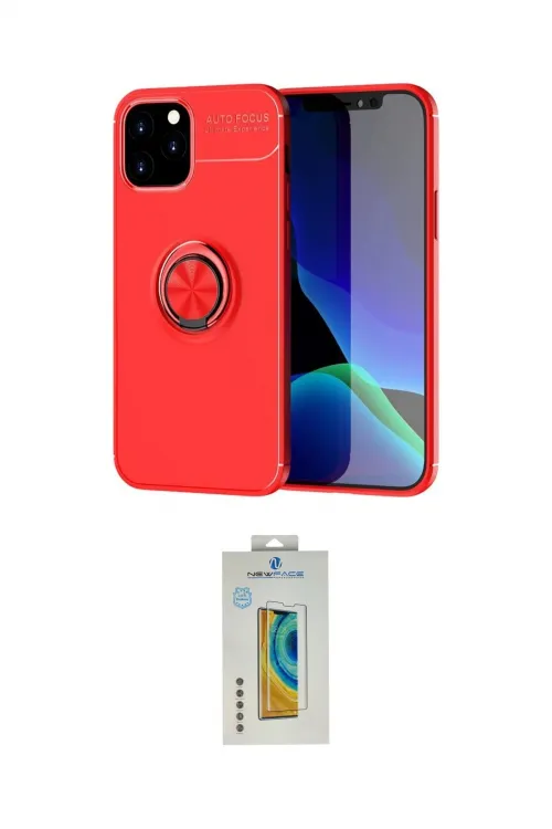 ieg™ iPhone 12 Kılıf Yankı Form Prime - Siyah Polymer Nano Ekran Koruyucu