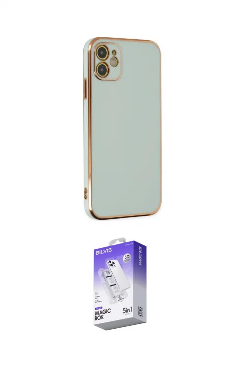 ieg™ iPhone 12 Kılıf Yankı Serisi - Siyah Bilvis 5in1 3D Magic Cam Ekran Koruyucu