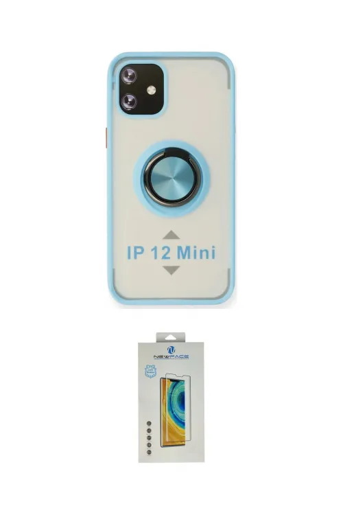 ieg™ iPhone 12 Kılıf Yörünge Çizgi - Siyah Polymer Nano Ekran Koruyucu