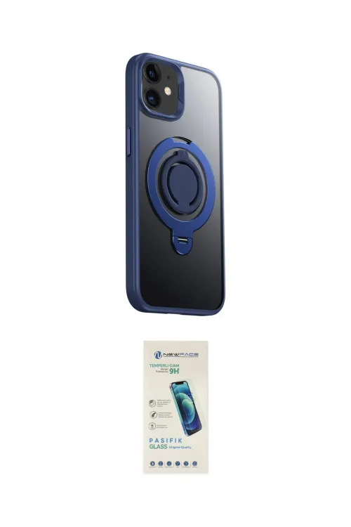 ieg™ iPhone 12 Kılıf Zirve Çizgi Prime - Şeffaf Pasifik Cam Ekran Koruyucu