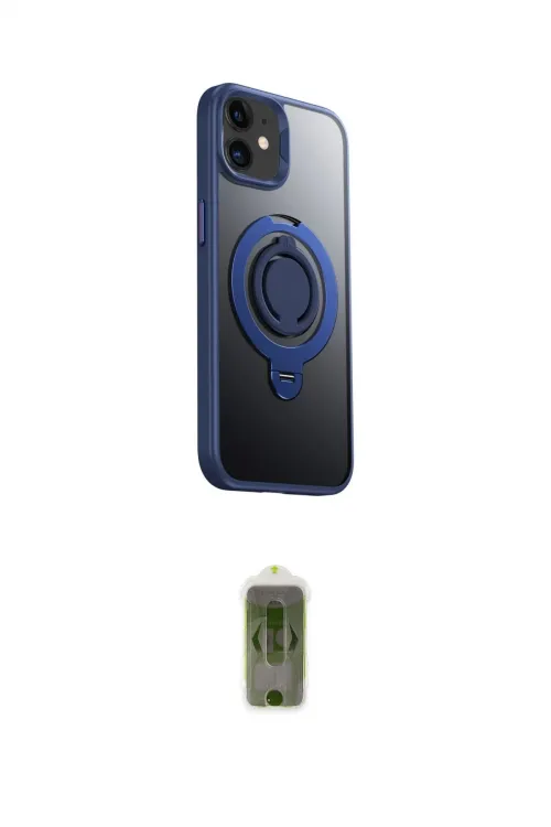 ieg™ iPhone 12 Kılıf Zirve Çizgi Prime - Siyah Joko Magic 5D Hayalet Cam