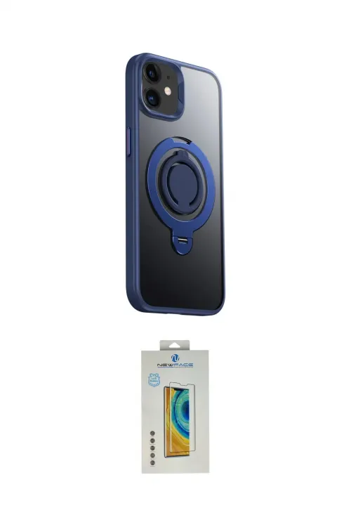 ieg™ iPhone 12 Kılıf Zirve Çizgi Prime - Siyah Polymer Nano Ekran Koruyucu