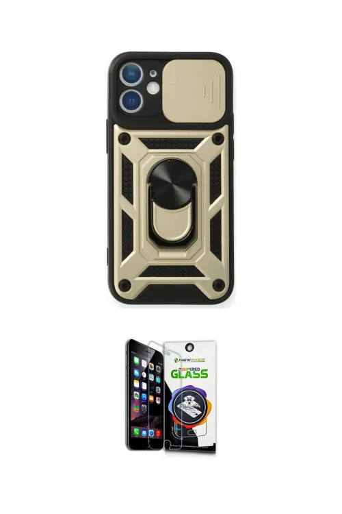ieg™ iPhone 12 Mini Kılıf Ahenk Klasik - Şeffaf Temperli Cam Ekran Koruyucu