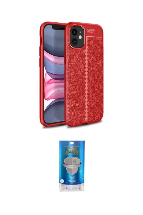 ieg™ iPhone 12 Mini Kılıf Doruk Klasik Özel Seri - Şeffaf Royal Nano Ekran Koruyucu