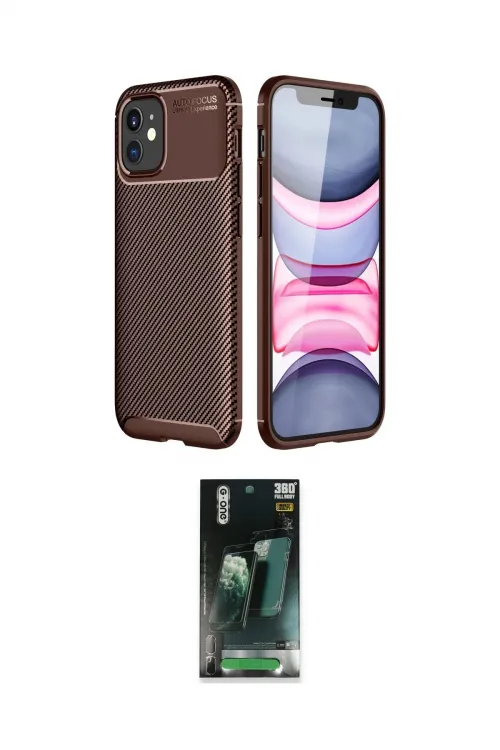 ieg™ iPhone 12 Mini Kılıf Eksen Form Prime - Siyah 360 Mat Full Body Arka Koruyucu