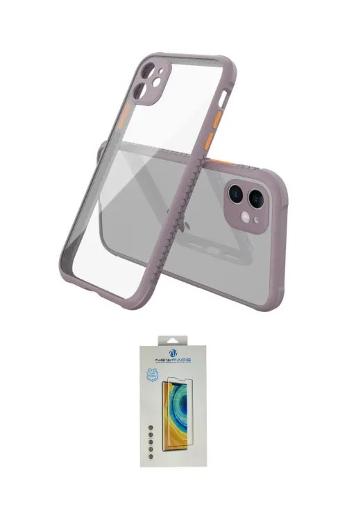 ieg™ iPhone 12 Mini Kılıf Nova Asil Özel Seri - Siyah Polymer Nano Ekran Koruyucu