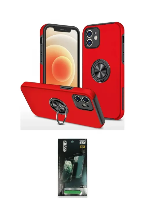 ieg™ iPhone 12 Mini Kılıf Odak Form Prime - Şeffaf 360 Full Body Arka Koruyucu