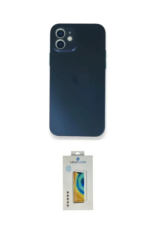 ieg™ iPhone 12 Mini Kılıf Yadigar Yansıma Serisi - Siyah Polymer Nano Ekran Koruyucu