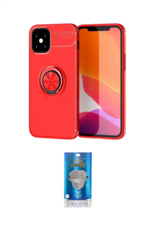 ieg™ iPhone 12 Mini Kılıf Yankı Form Prime - Şeffaf Royal Nano Ekran Koruyucu