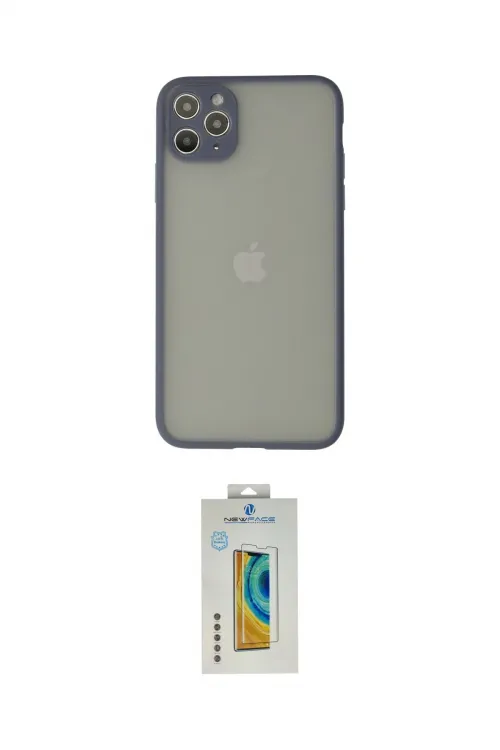 ieg™ iPhone 12 Pro Kılıf Ahenk Çizgi Serisi - Siyah Polymer Nano Ekran Koruyucu