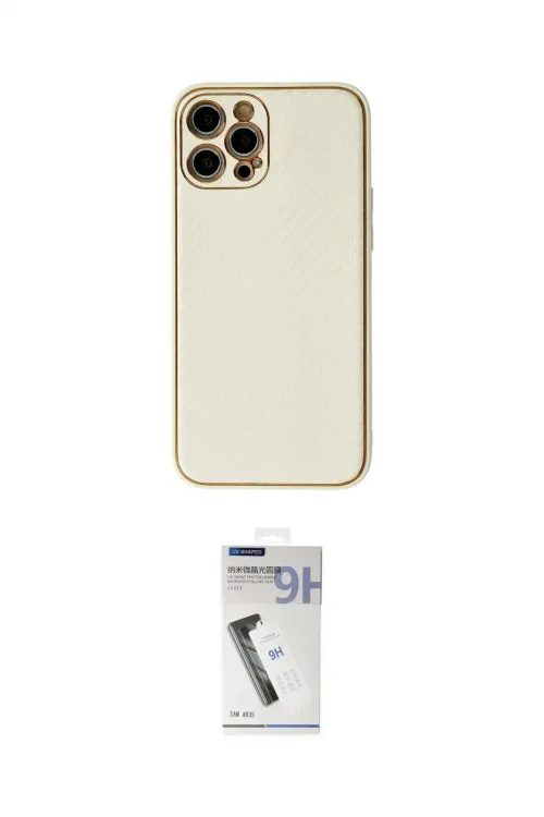 ieg™ iPhone 12 Pro Kılıf Ahenk Işık - Şeffaf Uv Polymer Nano Ekran Koruyucu