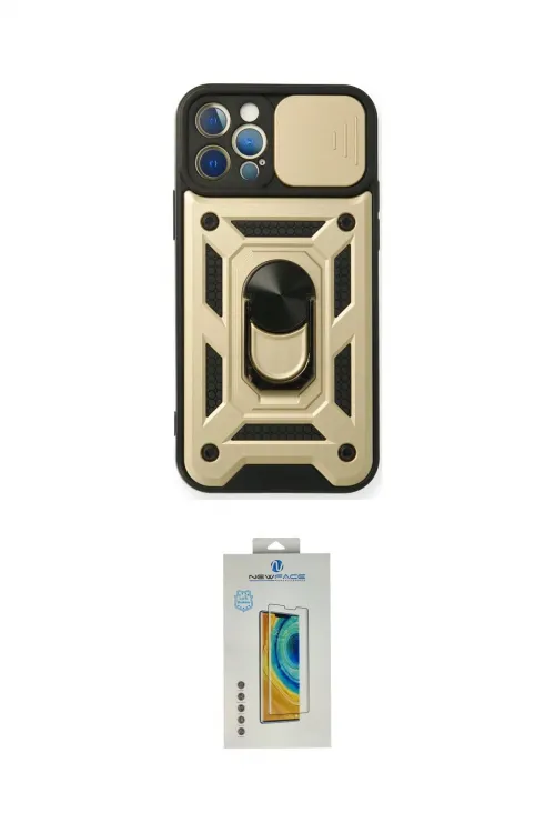ieg™ iPhone 12 Pro Kılıf Ahenk Klasik - Siyah Polymer Nano Ekran Koruyucu