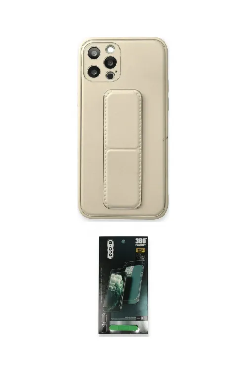 ieg™ iPhone 12 Pro Kılıf Akış Doku - Şeffaf 360 Full Body Arka Koruyucu
