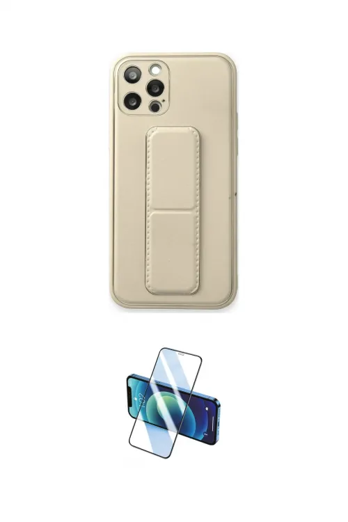 ieg™ iPhone 12 Pro Kılıf Akış Doku - Siyah 3D Antistatik Cam Ekran Koruyucu