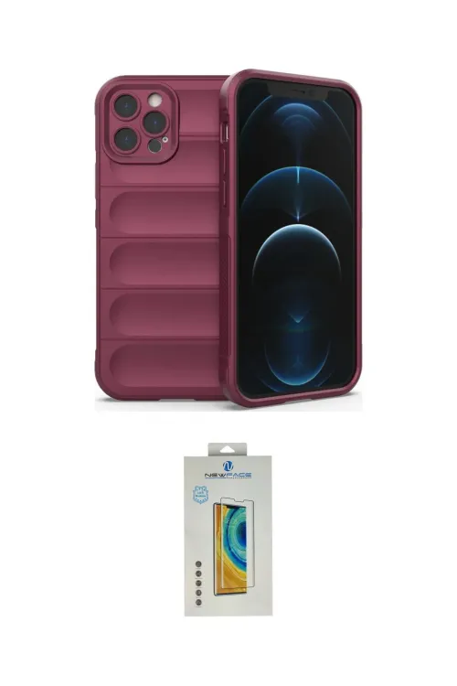 ieg™ iPhone 12 Pro Kılıf Atlas Koleksiyonu - Siyah Polymer Nano Ekran Koruyucu