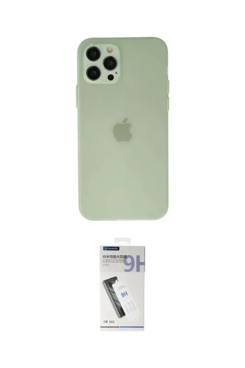 ieg™ iPhone 12 Pro Kılıf Atlas Minimal Prime - Şeffaf Uv Polymer Nano Ekran Koruyucu