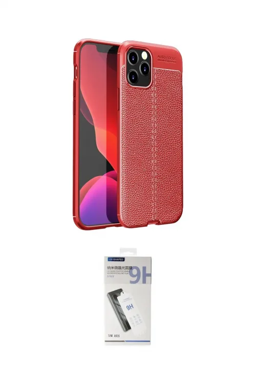 ieg™ iPhone 12 Pro Kılıf Doruk Klasik Özel Seri - Şeffaf Uv Polymer Nano Ekran Koruyucu