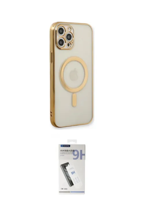 ieg™ iPhone 12 Pro Kılıf Doruk Minimal - Şeffaf Uv Polymer Nano Ekran Koruyucu